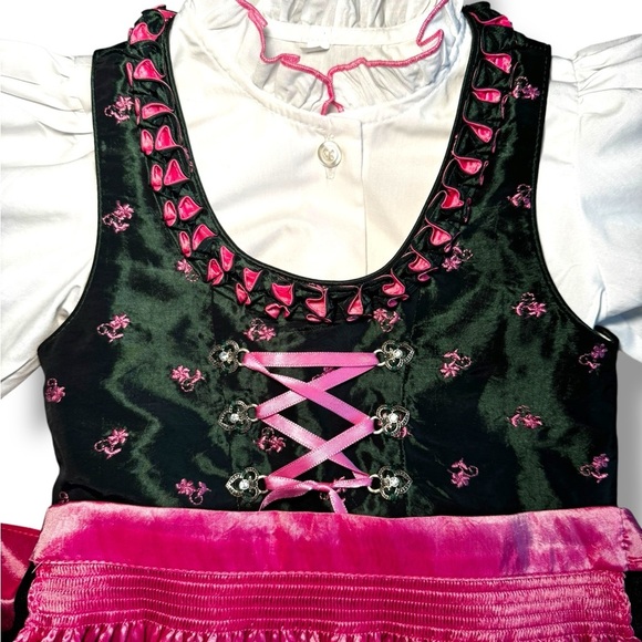 🏷️ Angermaier München Trachten Dirndl Dress – Toddler Girl (US Size 4T) - Picture 2 of 6